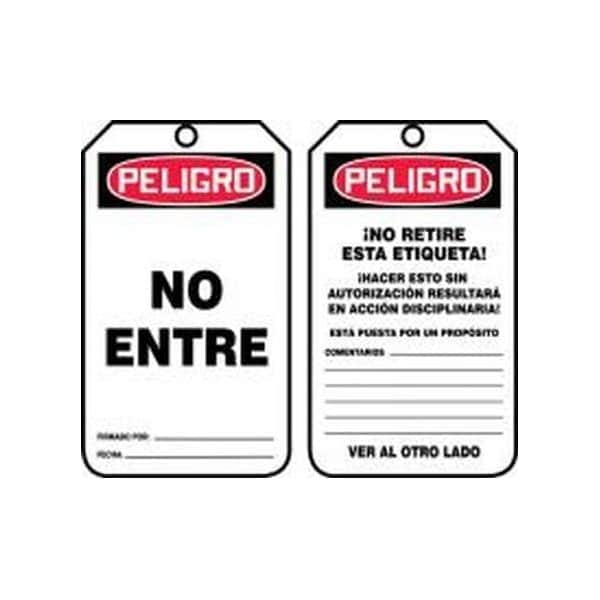 Accuform Danger, RP-Plastic, 3-1/4 in Width, 3/8 in Height, , 5 PK SHMDT164LTM - main